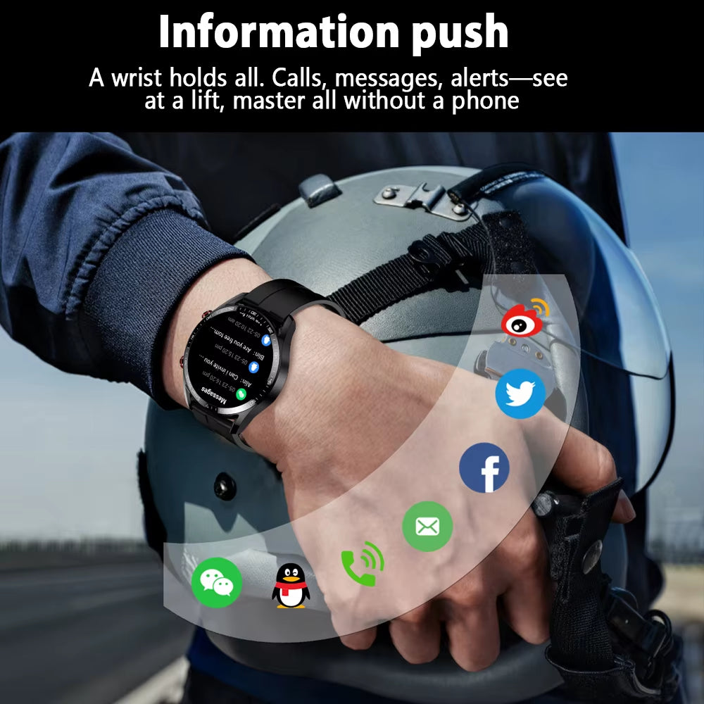 New 1.53Inch Bluetooth Call Smart Watch Men Multi-Sport Mode Heart Rate Health Monitoring Waterproof Business Smartwatch
