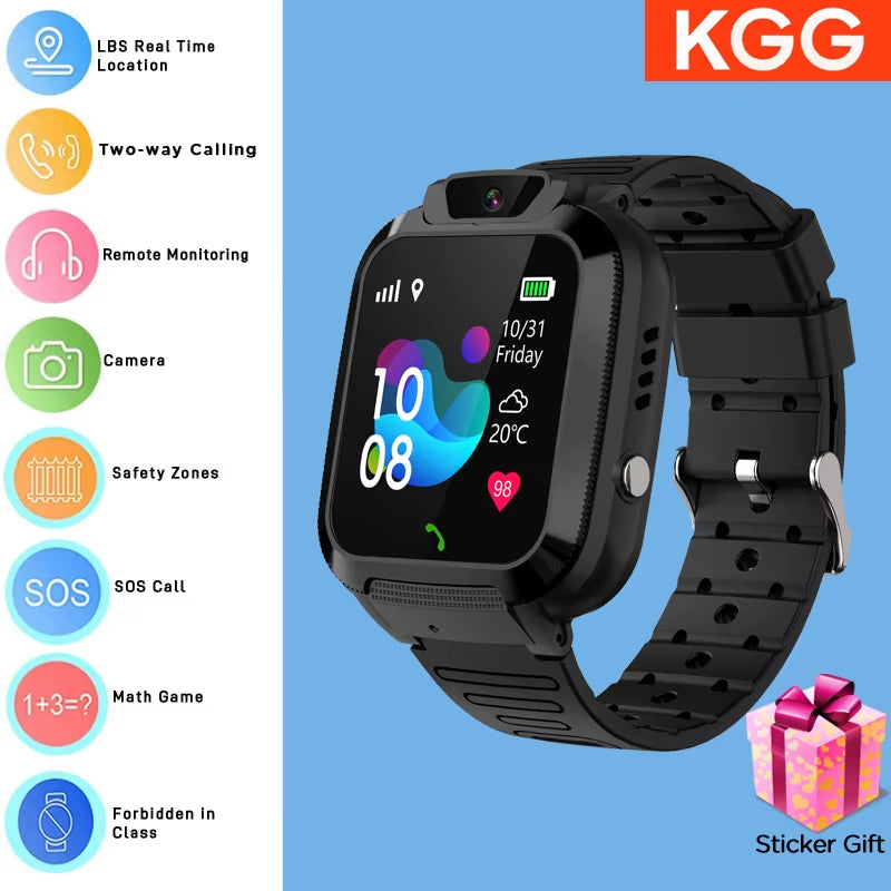 ﻿ Kids Smart Watch 4G Sim Card 2G Internet SOS LBS Location Call Child Smartwatch Camera Waterproof Watch Phone for Boys Girls