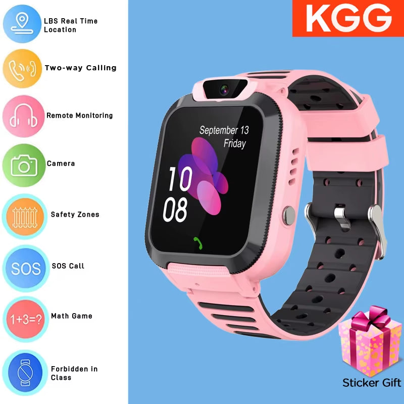 ﻿ Kids Smart Watch 4G Sim Card 2G Internet SOS LBS Location Call Child Smartwatch Camera Waterproof Watch Phone for Boys Girls