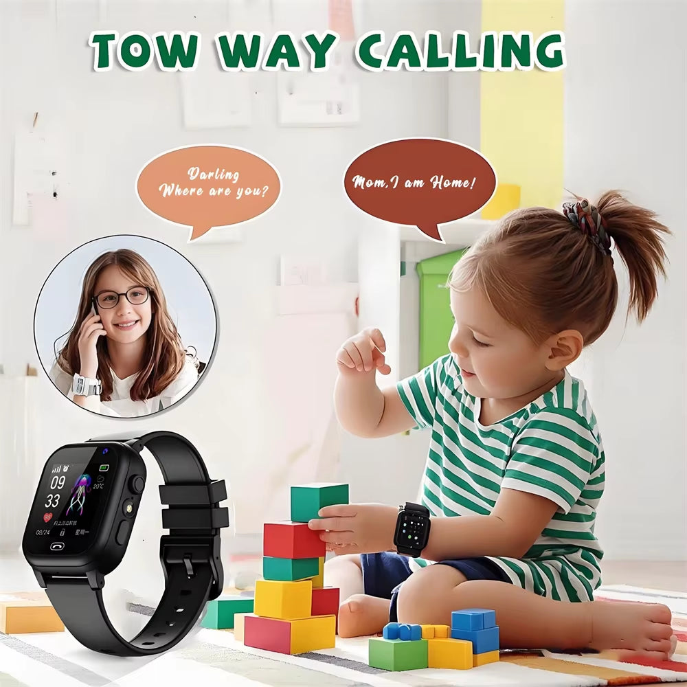 ﻿ Kids Smart Watch 4G Sim Card 2G Internet SOS LBS Location Call Child Smartwatch Camera Waterproof Watch Phone for Boys Girls