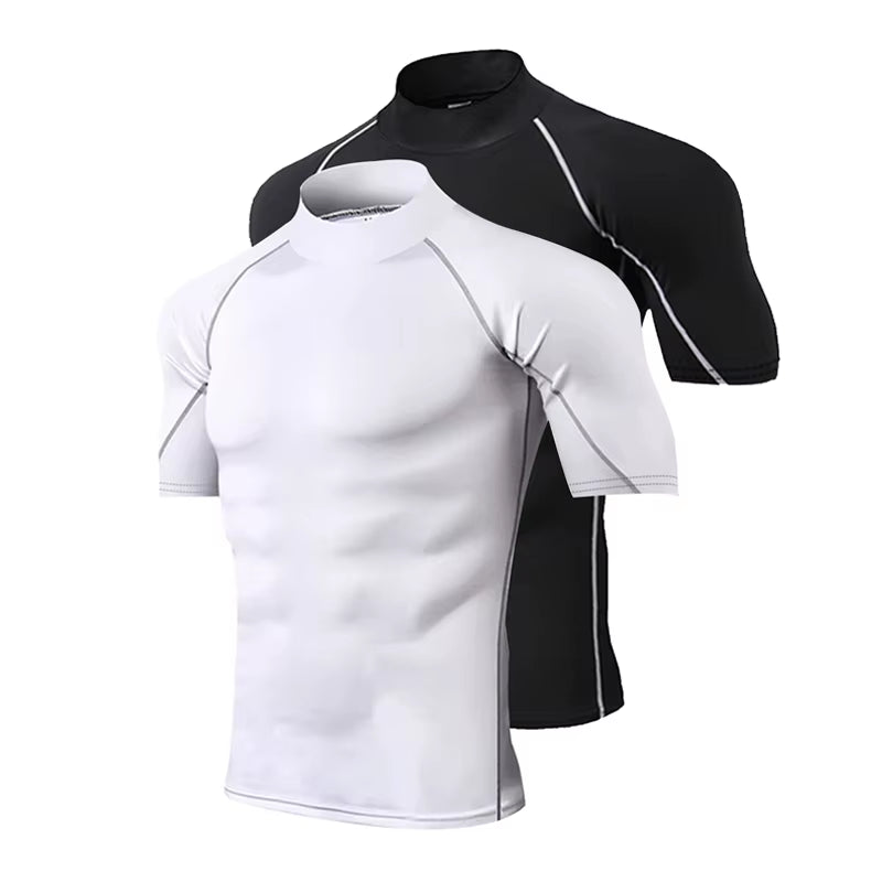 Compression T-Shirt Men Bodybuilding Sportswear Short Sleeve Quick Dry Workout Shirts Sport Tops Tee Gym Running T-Shirt Men
