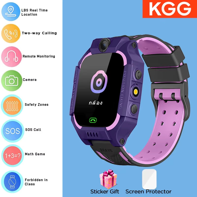 ﻿ Kids Smart Watch 4G Sim Card 2G Internet SOS LBS Location Call Child Smartwatch Camera Waterproof Watch Phone for Boys Girls