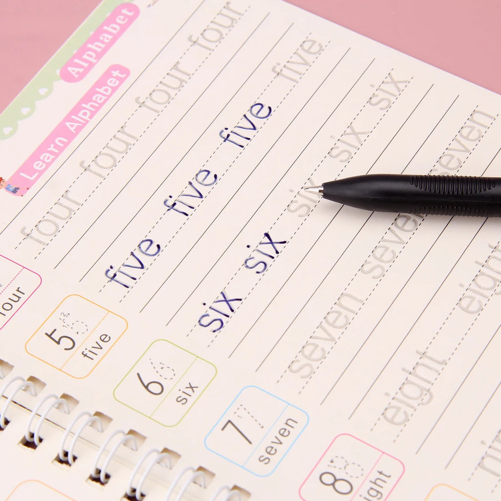 Reusable Magic Copybook Drawing Toys for Children Montessori Pen Control Training Writing Sticker Learning Educational Toy Kids