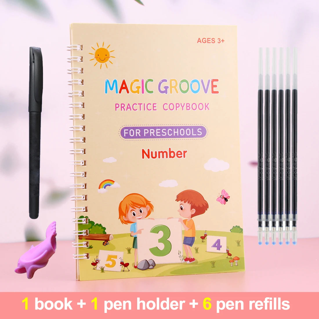 Reusable Magic Copybook Drawing Toys for Children Montessori Pen Control Training Writing Sticker Learning Educational Toy Kids