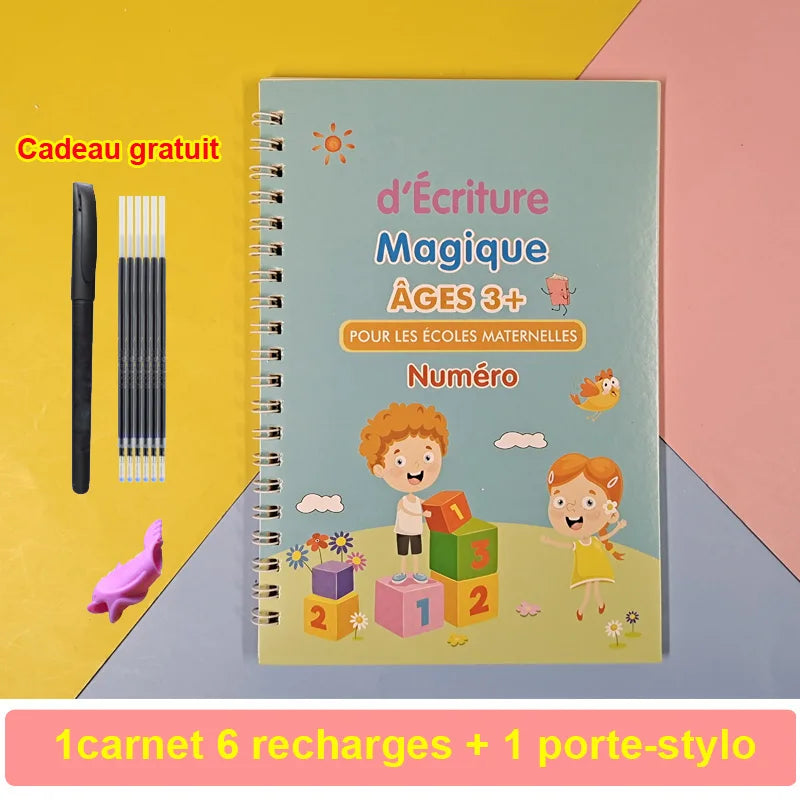 Reusable Magic Copybook Drawing Toys for Children Montessori Pen Control Training Writing Sticker Learning Educational Toy Kids