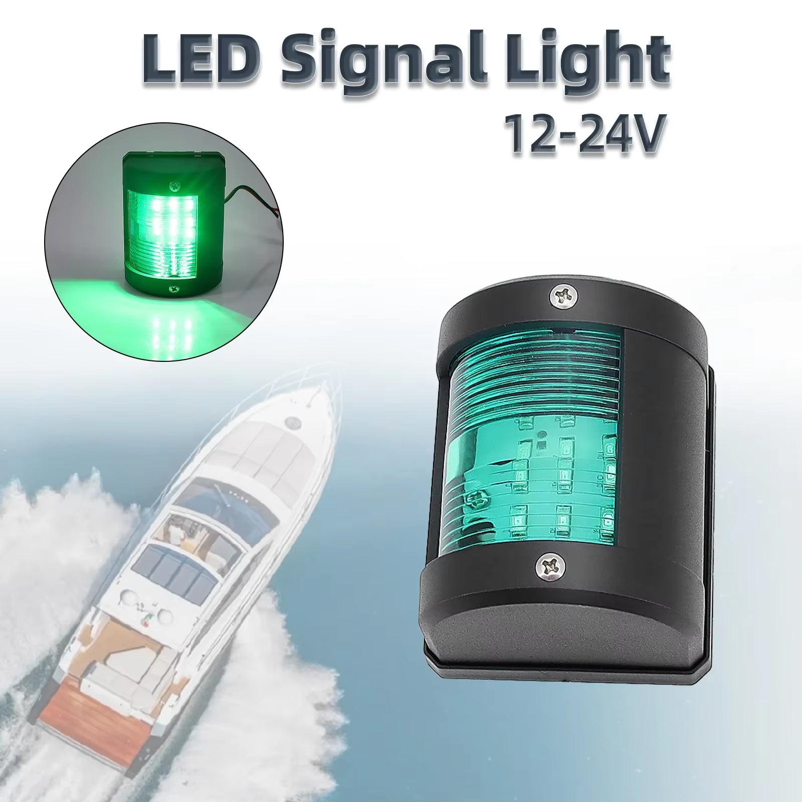 IP66 Waterproof LED Navigation Signal Light Marine Boat Yacht Accessories Marine Navigation Signal Lights 12V/24V