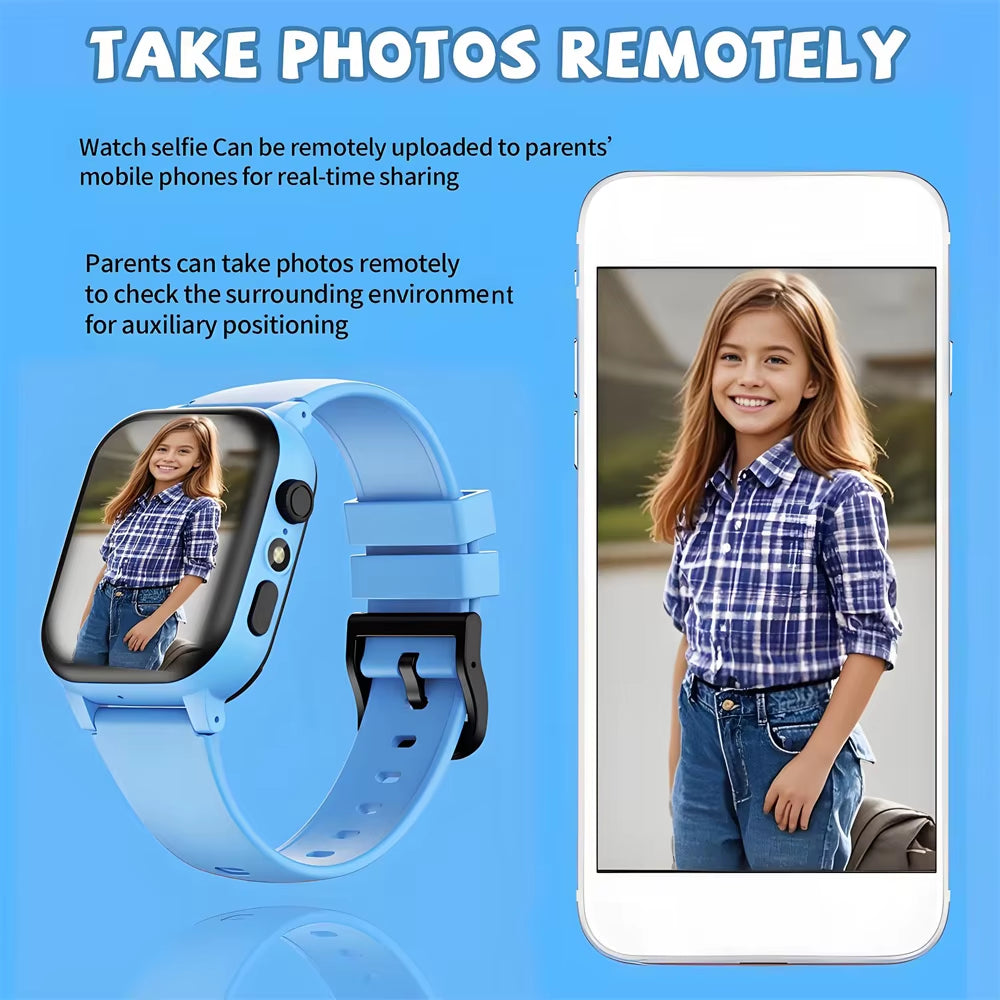 ﻿ Kids Smart Watch 4G Sim Card 2G Internet SOS LBS Location Call Child Smartwatch Camera Waterproof Watch Phone for Boys Girls