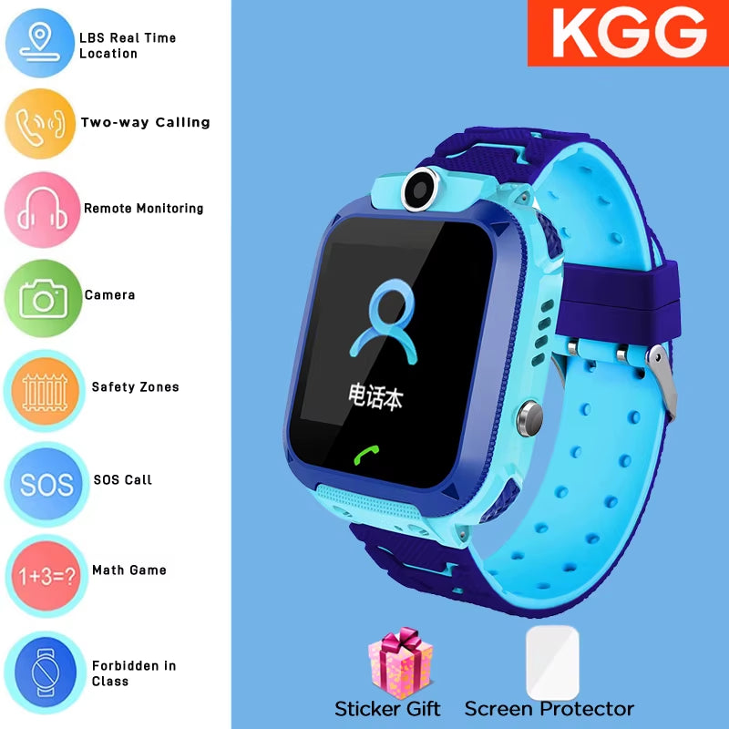 ﻿ Kids Smart Watch 4G Sim Card 2G Internet SOS LBS Location Call Child Smartwatch Camera Waterproof Watch Phone for Boys Girls