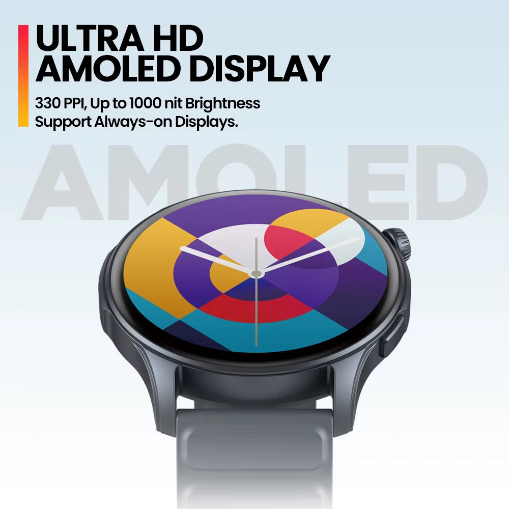 [2024 World Premiere]  Btalk 3 Pro Smart Watch AMOLED Display Hi-Fi Bluetooth Phone Calls Health and Fitness Tracking