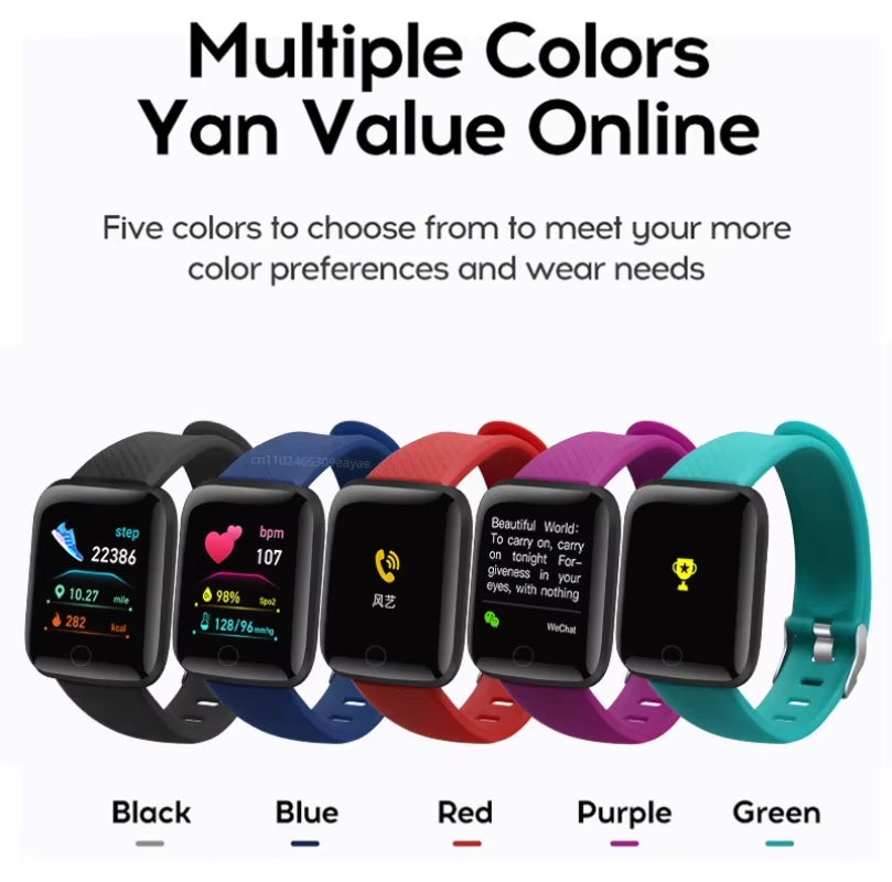 Smart Fitness Tracker Bracelet with Color Screen Health Reminders Exercise Step Counting Intelligent Information Notifications