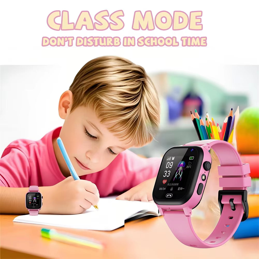 ﻿ Kids Smart Watch 4G Sim Card 2G Internet SOS LBS Location Call Child Smartwatch Camera Waterproof Watch Phone for Boys Girls