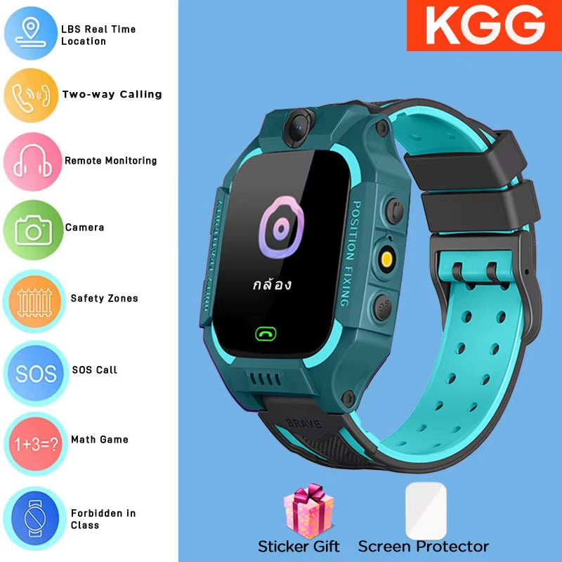 ﻿ Kids Smart Watch 4G Sim Card 2G Internet SOS LBS Location Call Child Smartwatch Camera Waterproof Watch Phone for Boys Girls